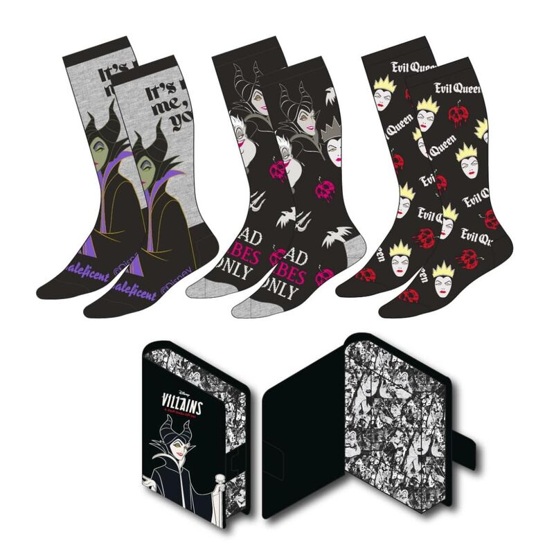 Set 3 calcetines Villanas Disney adulto_0