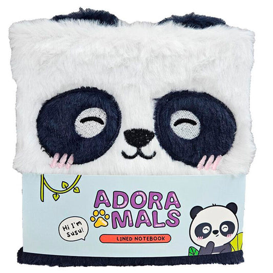 Cuaderno peluche A5 Oso Panda Adoramals_0