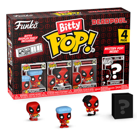Blister 4 figuras Bitty POP Marvel Deadpool Bathtime_0