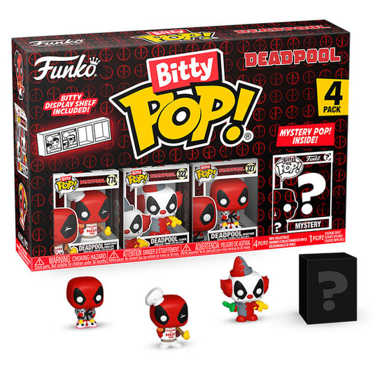 Blister 4 figuras Bitty POP Marvel Deadpool Master_0