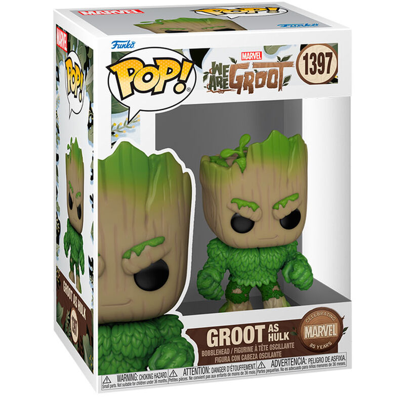 Figura POP Marvel We Are Groot - Groot as Hulk_0