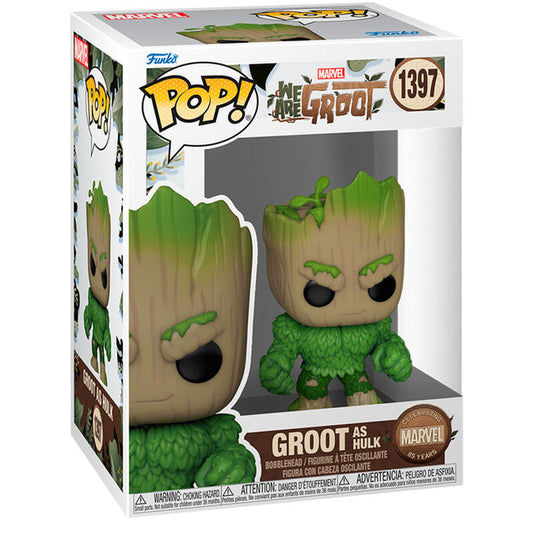 Figura POP Marvel We Are Groot - Groot as Hulk_0