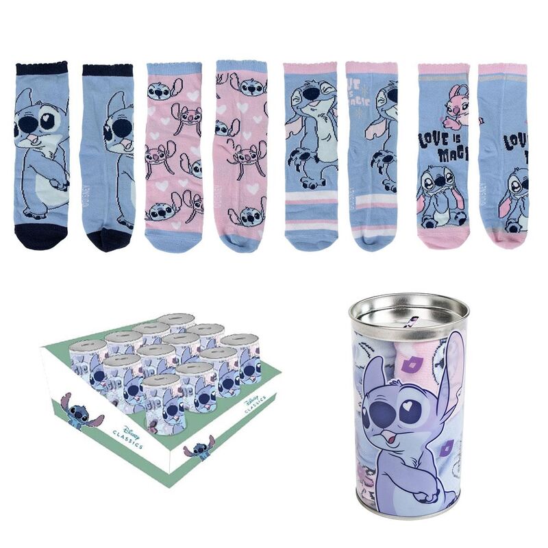 Blister 4 calcetines Stitch Disney surtido_0