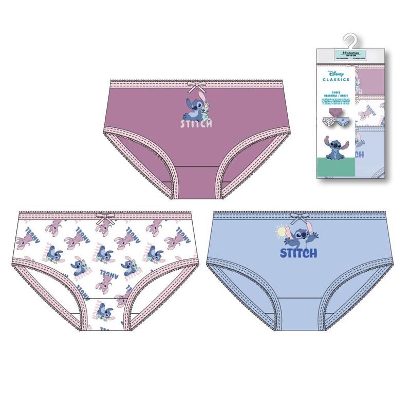 Blister 3 braguitas Stitch Disney surtido_0