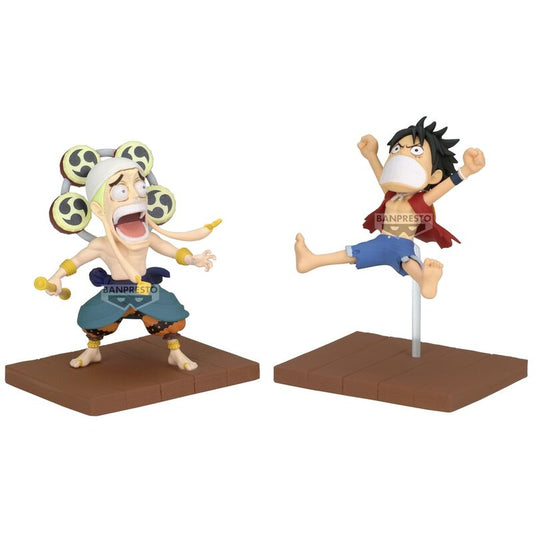Figura Monkey D Luffy & Enel World Collectable One Piece 7cm_0