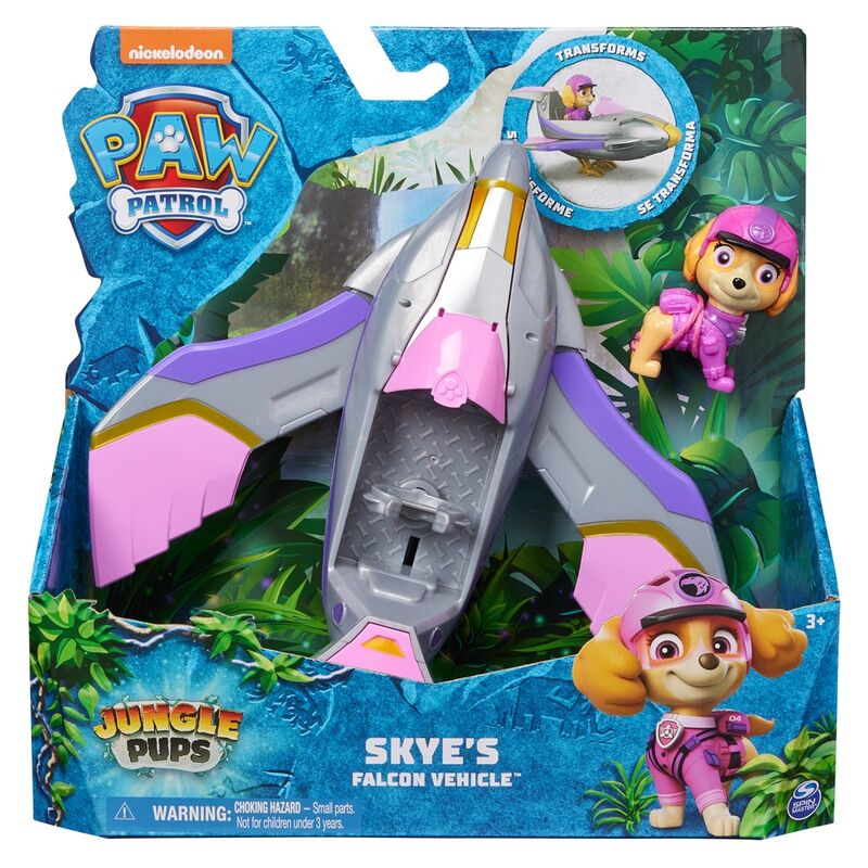 Paw Patrol Jungle Pups - Falken-Fahrzeug mit Skye-Figur, Spielfahrzeug_0