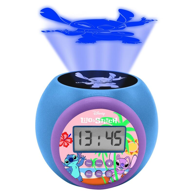 Reloj alarma proyector Stitch Disney_0