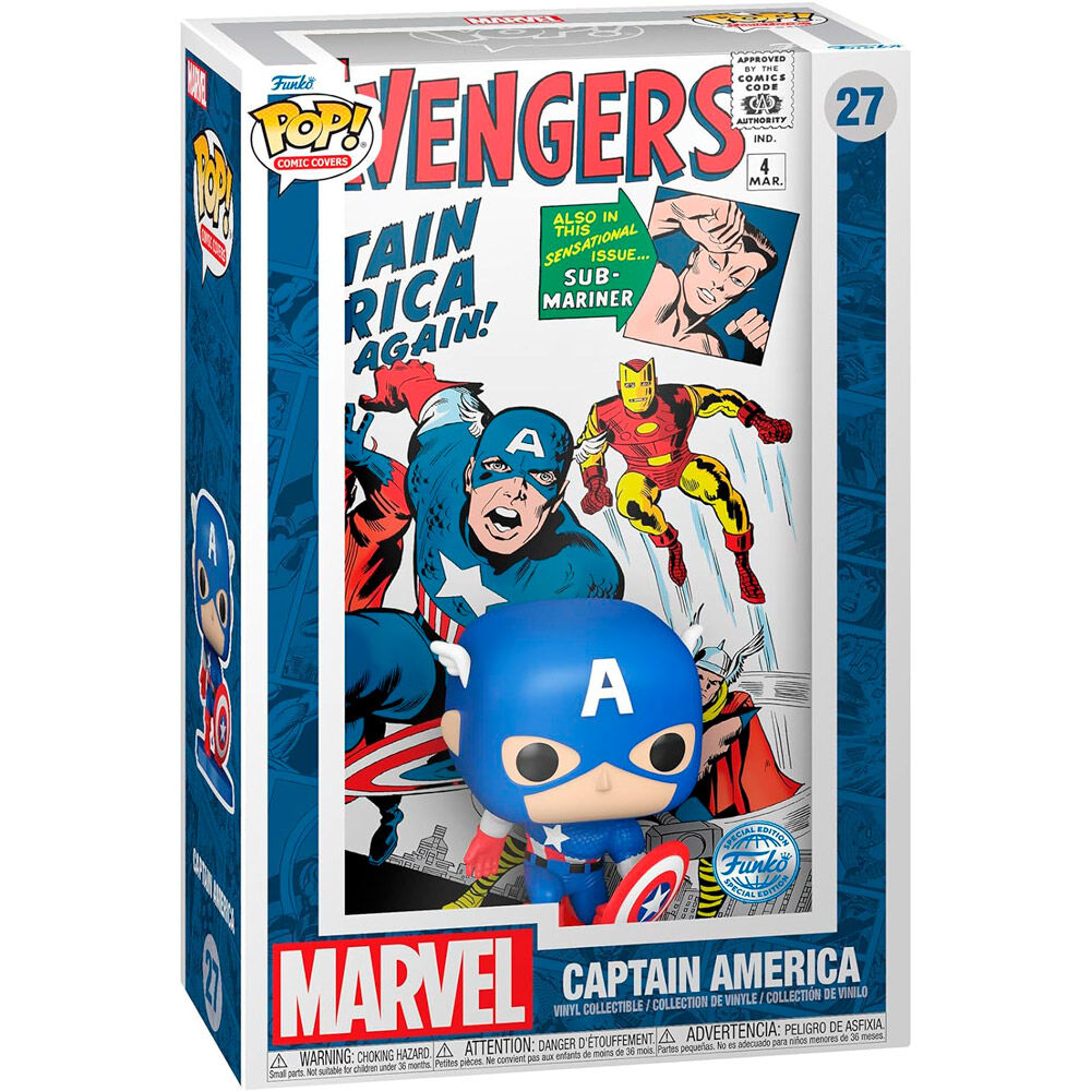 Figura POP Comic Cover Marvel Avengers Capitan America_0