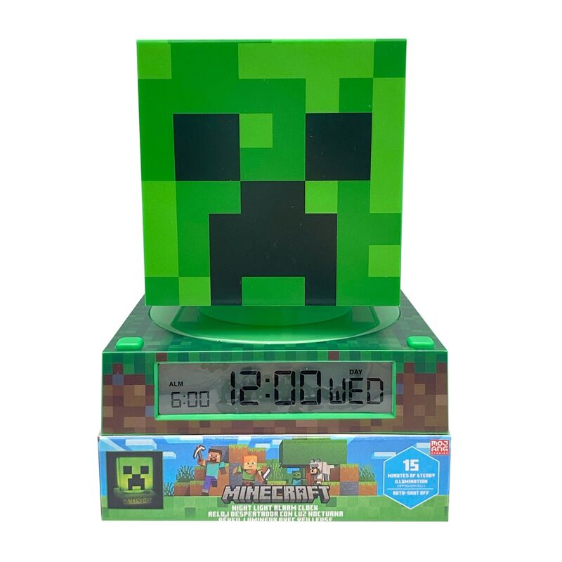 Lampara 3D con despertador Minecraft_0