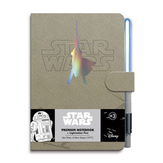 Cuaderno A5 premium + boligrafo sable de luz Luke Skywalker Star Wars_0