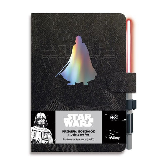 Cuaderno A5 premium + boligrafo sable de luz Darth Vader Star Wars_0