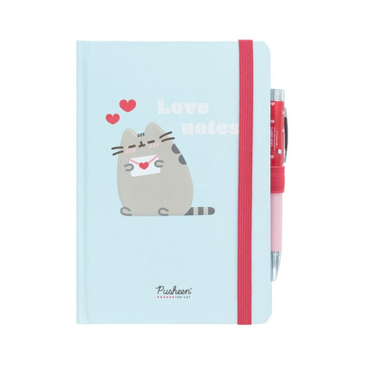 Cuaderno A5 premium + boligrafo proyector Purrfect Love Pusheen_0