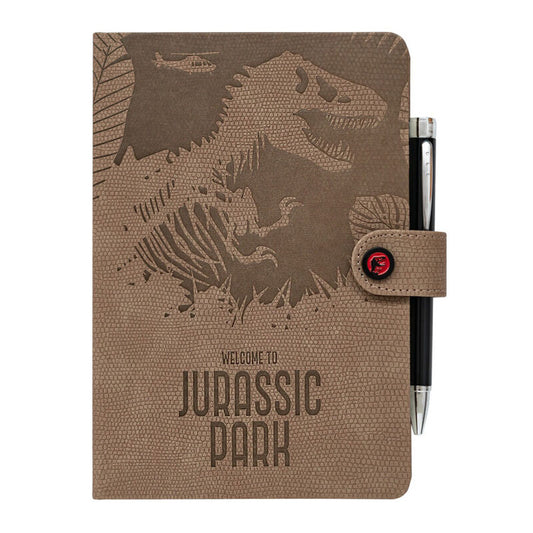 Cuaderno A5 premium + boligrafo proyector Jurassic Park_0