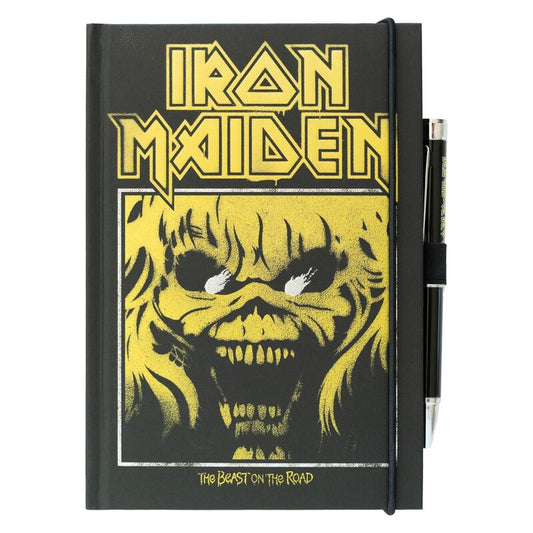 Cuaderno A5 premium + boligrafo proyector Iron Maiden_0
