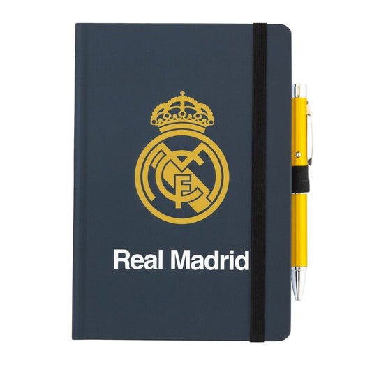 Cuaderno A5 premium + boligrafo proyector Real Madrid_0