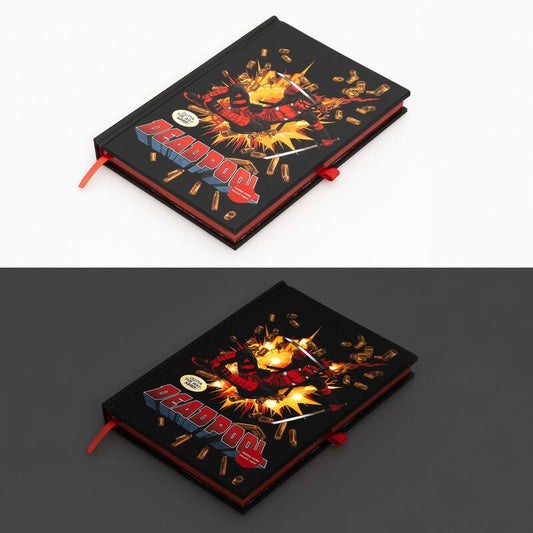 Cuaderno A5 premium led Deadpool Marvel_0