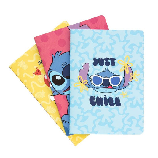 Set 3 cuadernos A5 Tropical Stitch Disney_0