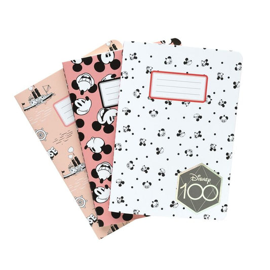 Set 3 cuadernos A6 100 Anniversary Mickey Disney_0