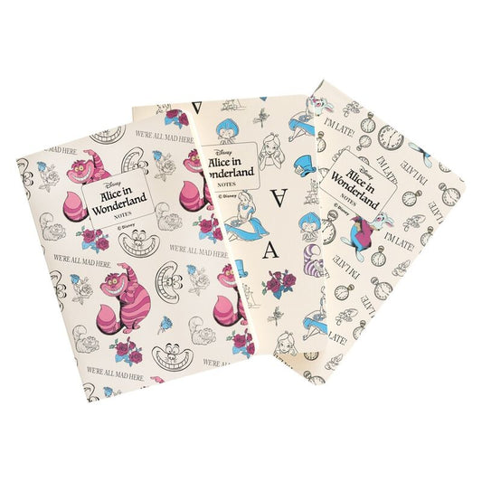Set 3 cuadernos A6 Alicia en el Pais de las Maravillas Disney_0