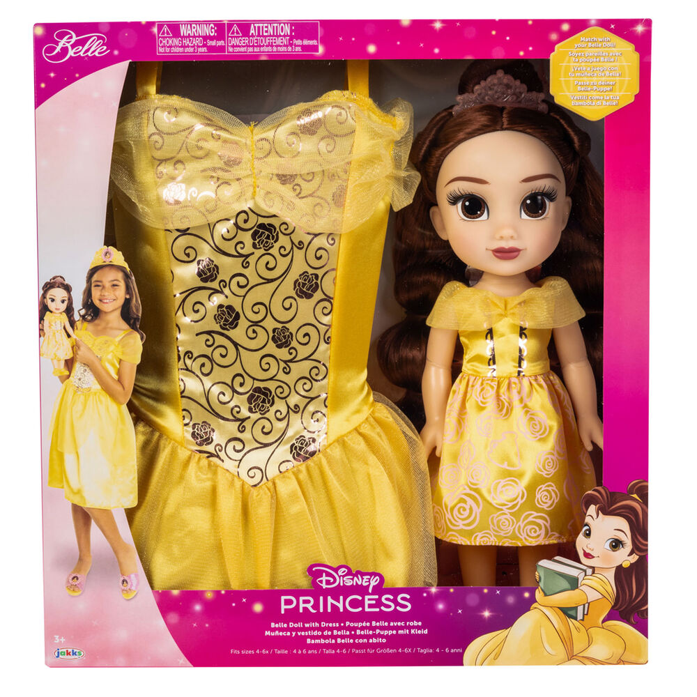 MuÃ±eca Bella + Disfraz La Bella y la Bestia Disney 38cm_0