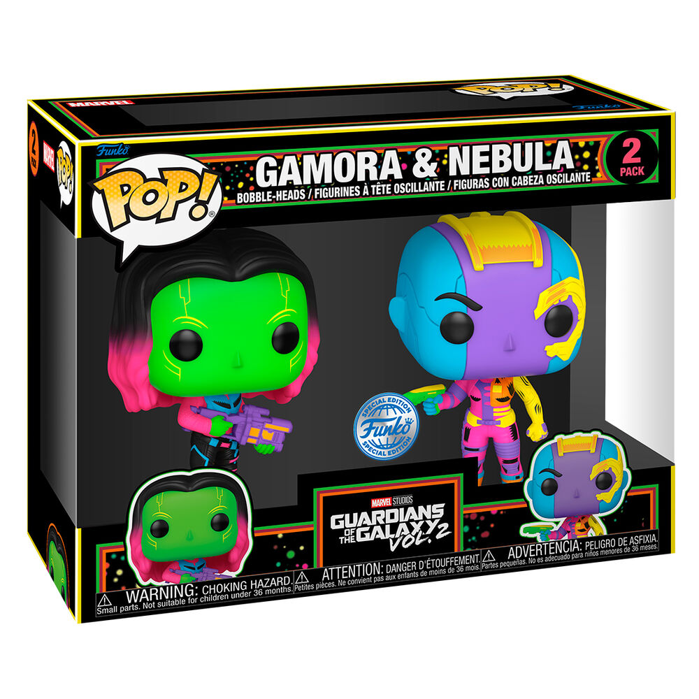 Blister 2 figuras POP Marvel Guardianes de la Galaxia Gamora & Nebula Exclusive_0