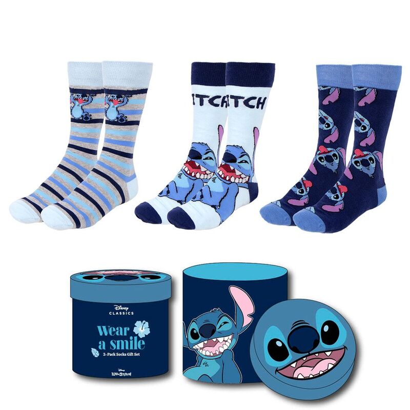 Set 3 calcetines Stitch Disney adulto surtido_0