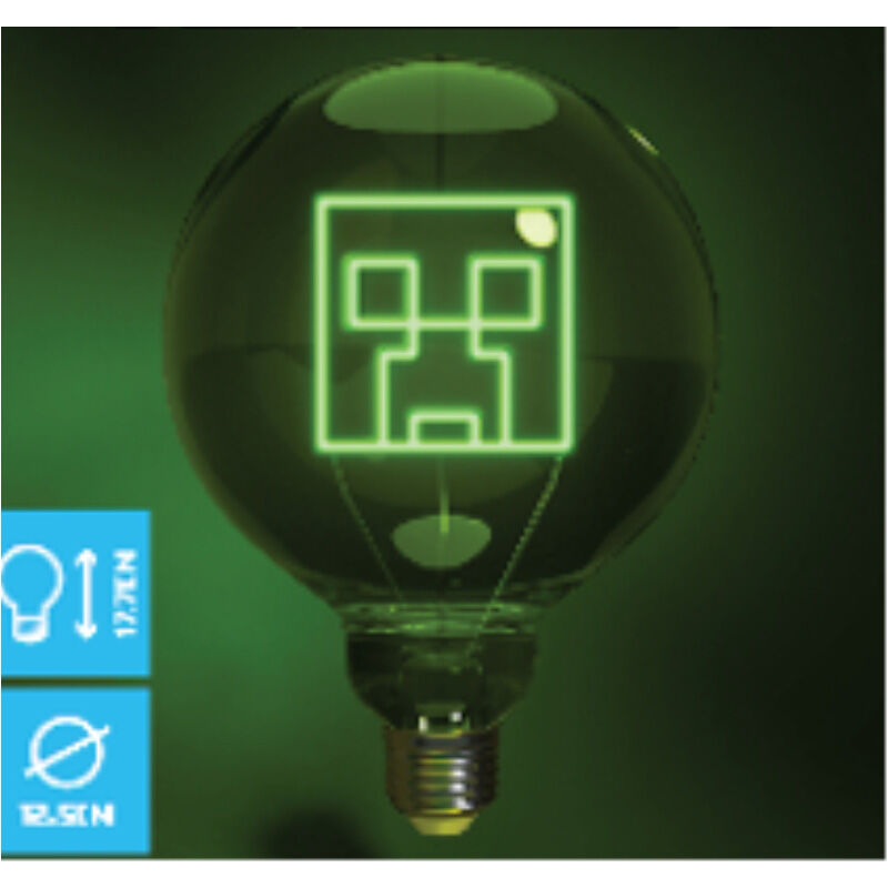 Bombilla LED Neon Creeper Minecraft_0