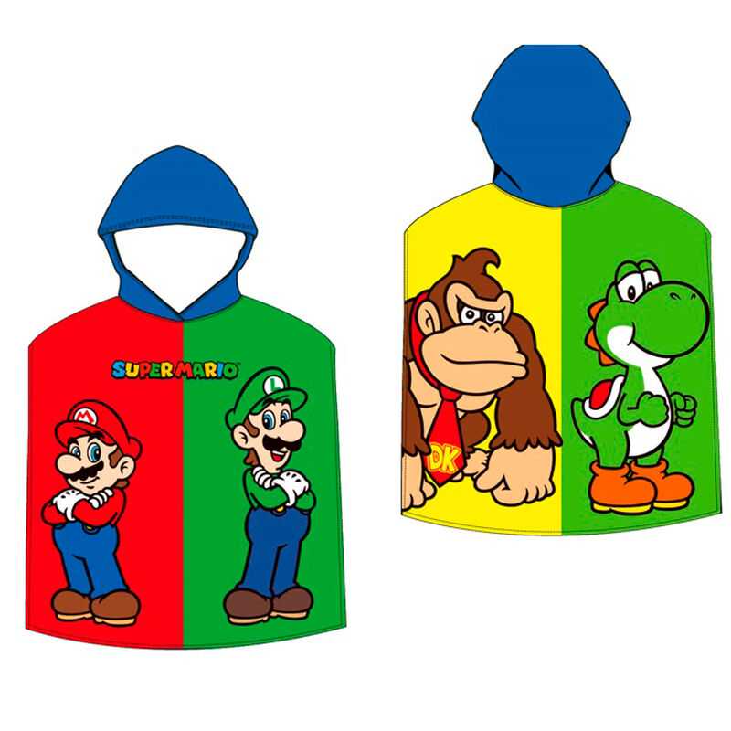 Poncho toalla Super Mario Bros microfibra_0