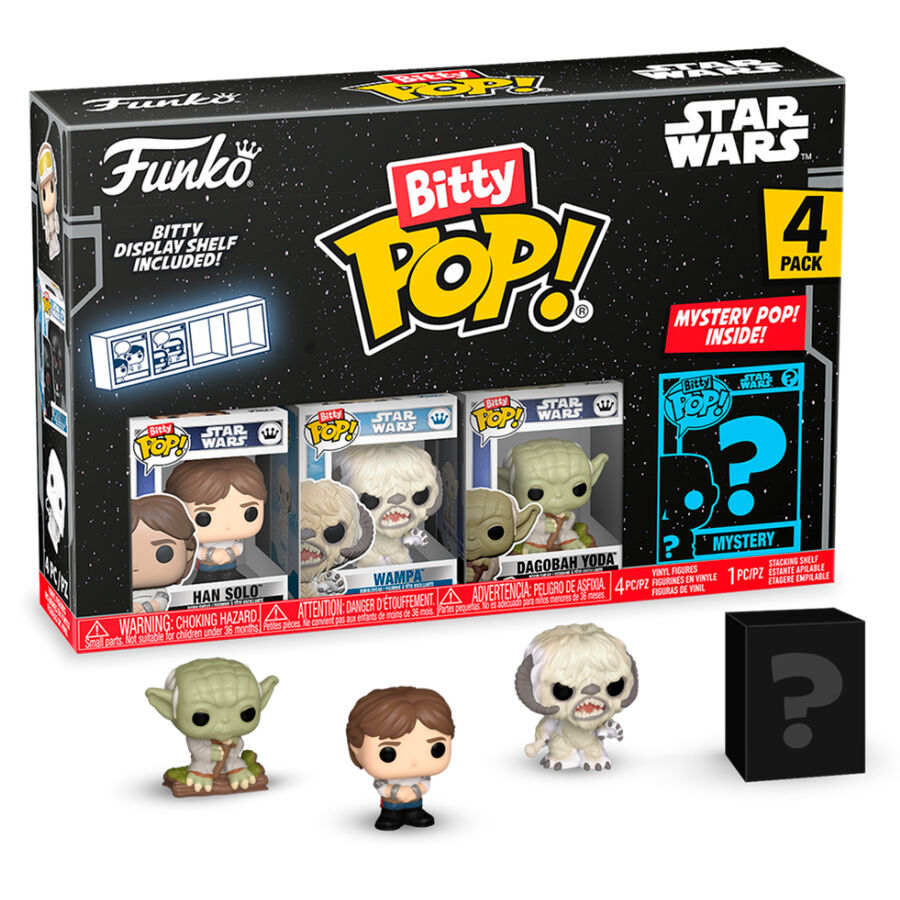Blister 4 figuras Bitty POP Star Wars Han Solo_0
