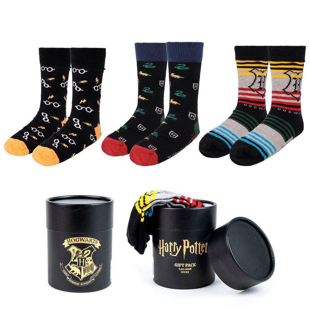 Set 3 calcetines Harry Potter adulto surtido_0