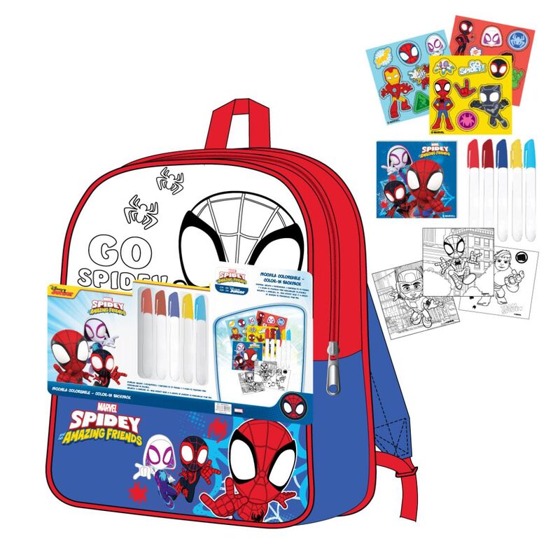 Set mochila Diy Spidey Amazing Friends Marvel_0