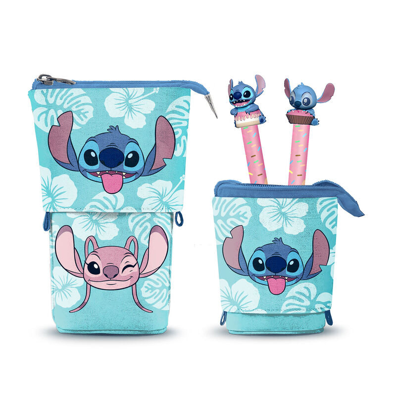 Portatodo + 2 boligrafos borrables Stitch Disney_0