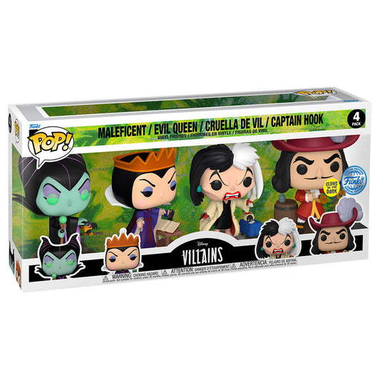 Blister 4 figuras POP Disney Villanas_0
