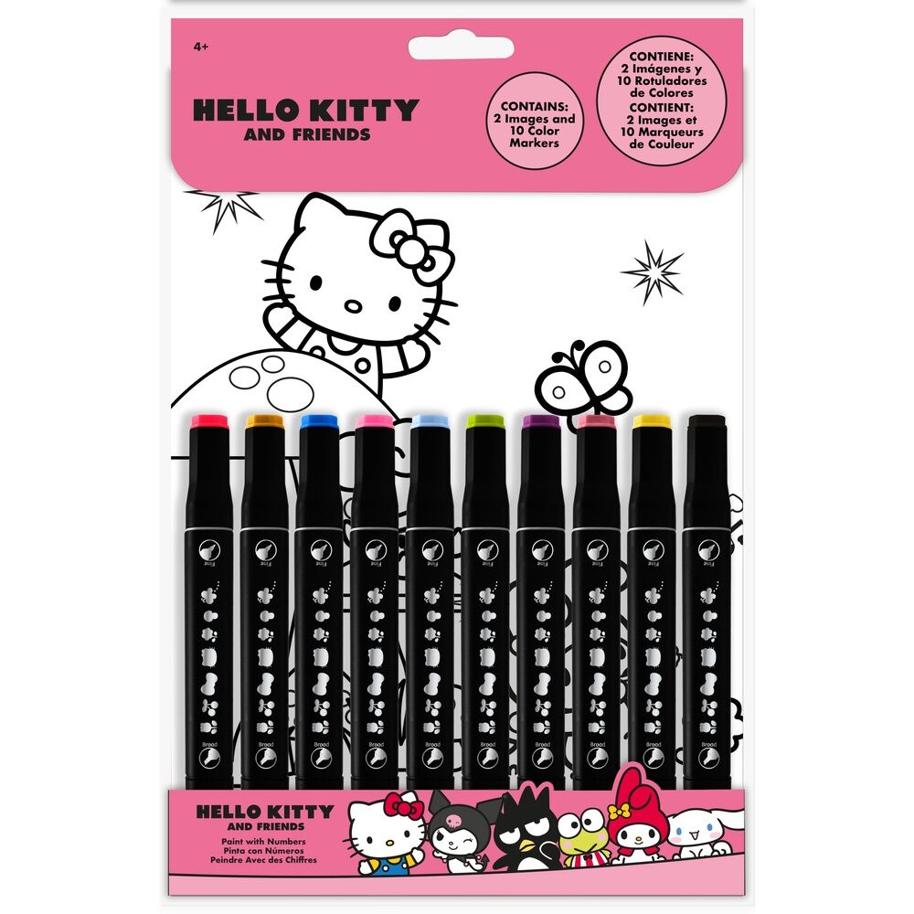 Pinta con numeros Hello Kitty and Friends_0