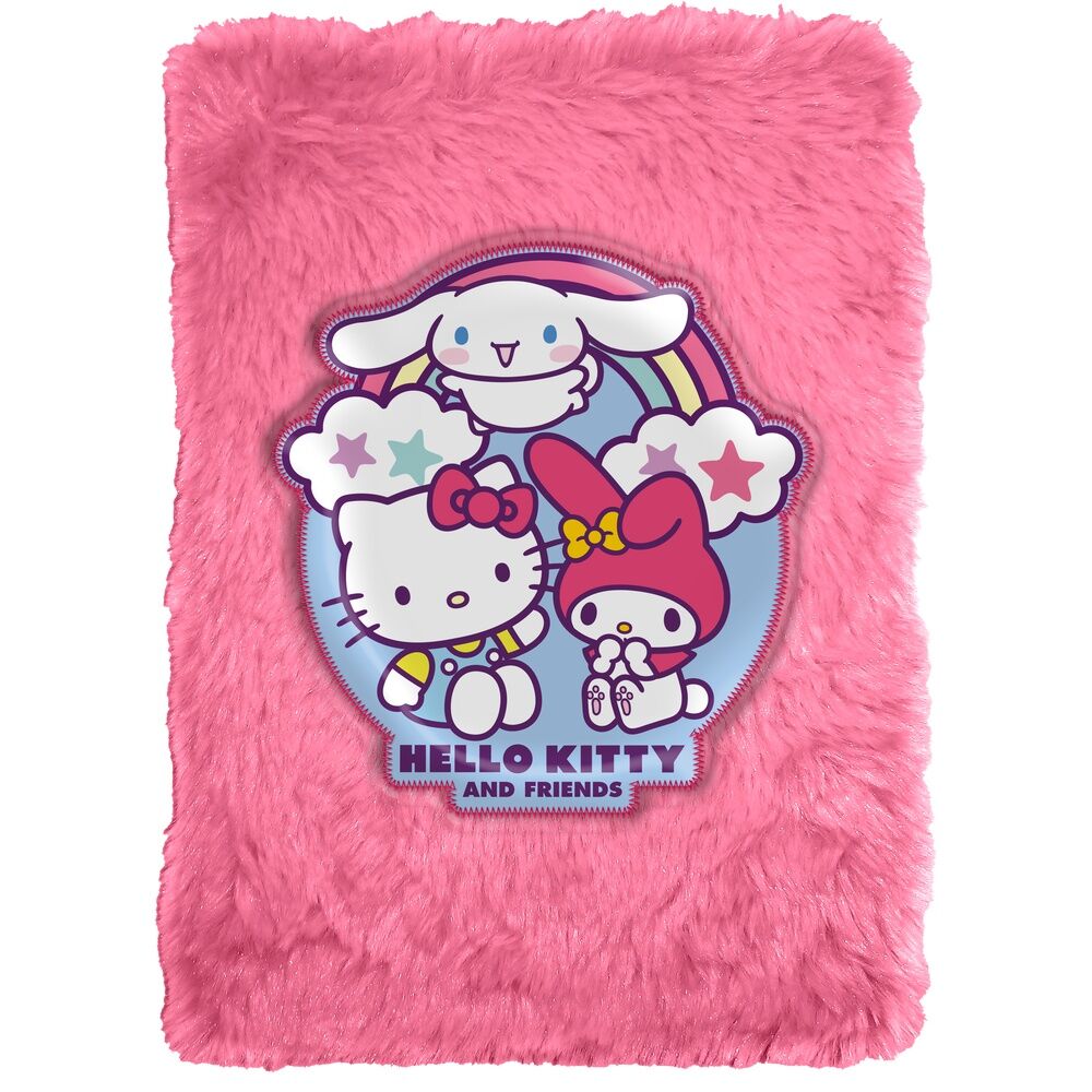 Cuaderno peluche A5 Hello Kitty and Friends_0
