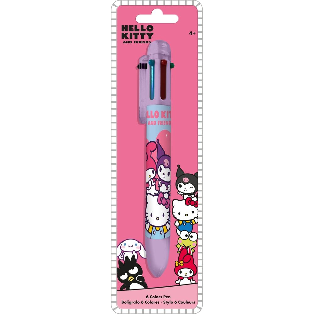 Boligrafo 6 colores Hello Kitty and Friends_0