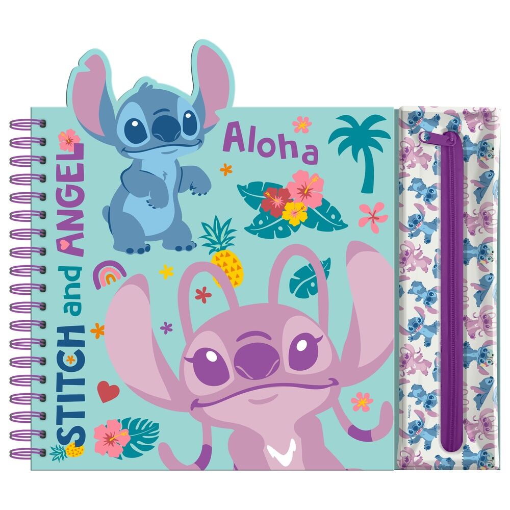 Cuaderno actividades con estuche removible Stitch Disney_0