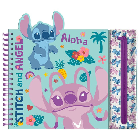 Cuaderno actividades con estuche removible Stitch Disney_0