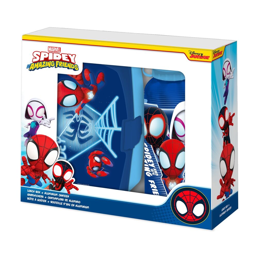 Cantimplora aluminio + sandwichera Spidey the Amazing Friends Marvel 500ml_0