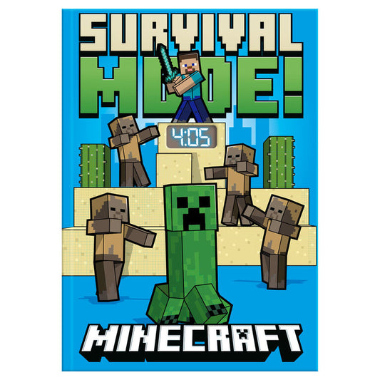 Cuaderno con reloj led Minecraft_0