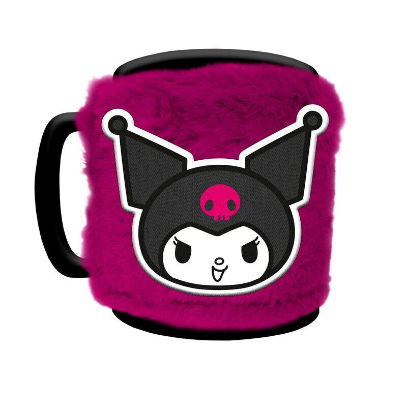 Taza funda de peluche Kuromi Hello Kitty 440ml_0