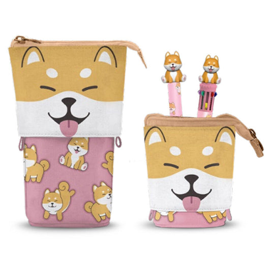 Portatodo Shiba + Boligrafo 10 colores + boligrafo borrable Oh My Pop!_0