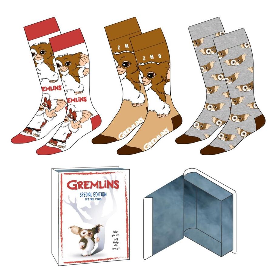 Set 3 calcetines Gremlins adulto_0