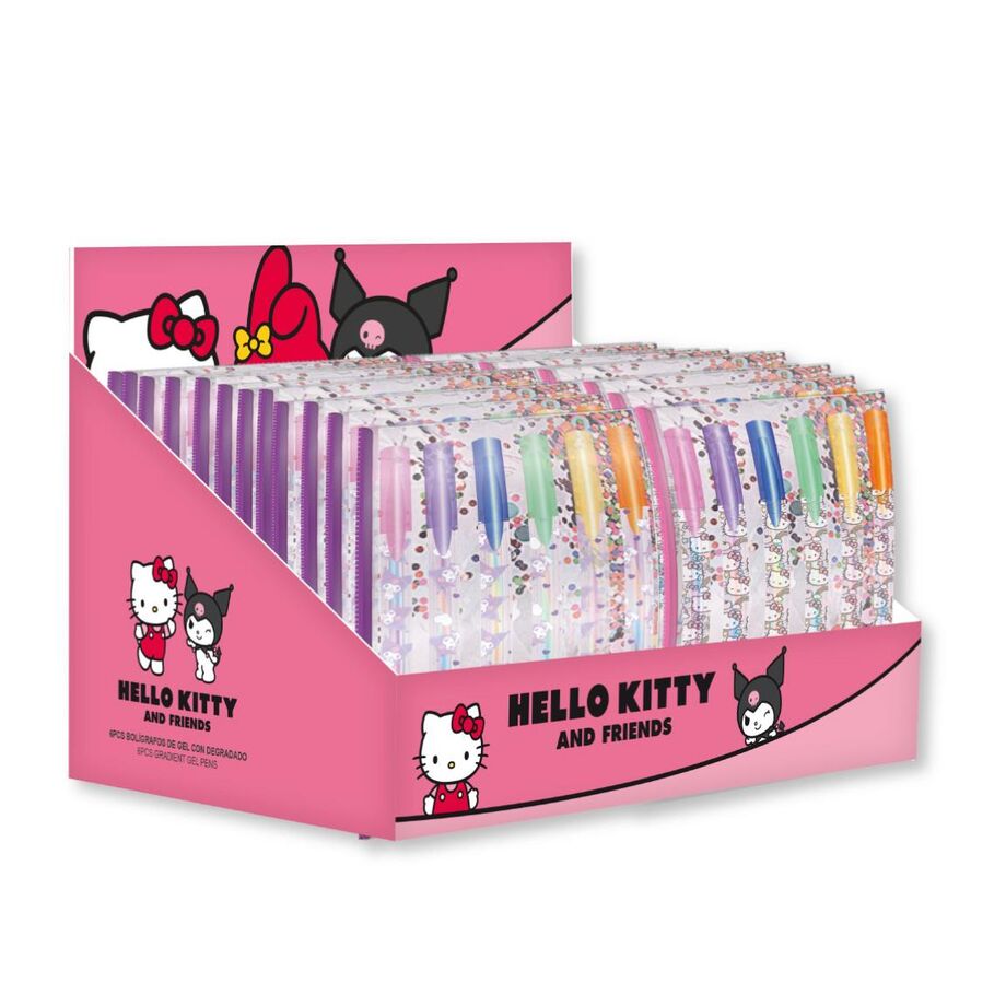 Blister 6 boligrafos gel Hello Kitty_0