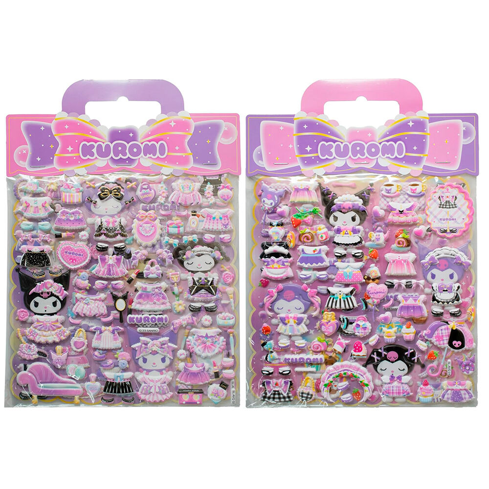 Pegatinas relieve Kuromi Hello Kitty surtido_0