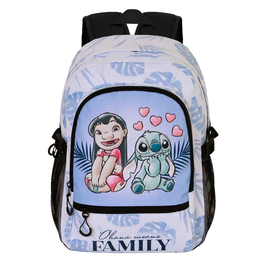 Mochila Couple Stitch Disney 44cm adaptable_0