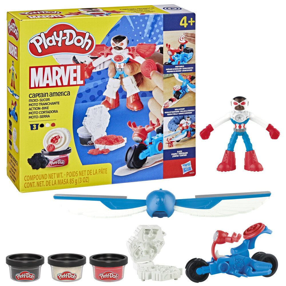 Moto cortadora del Capitan America Marvel Play-Doh_0