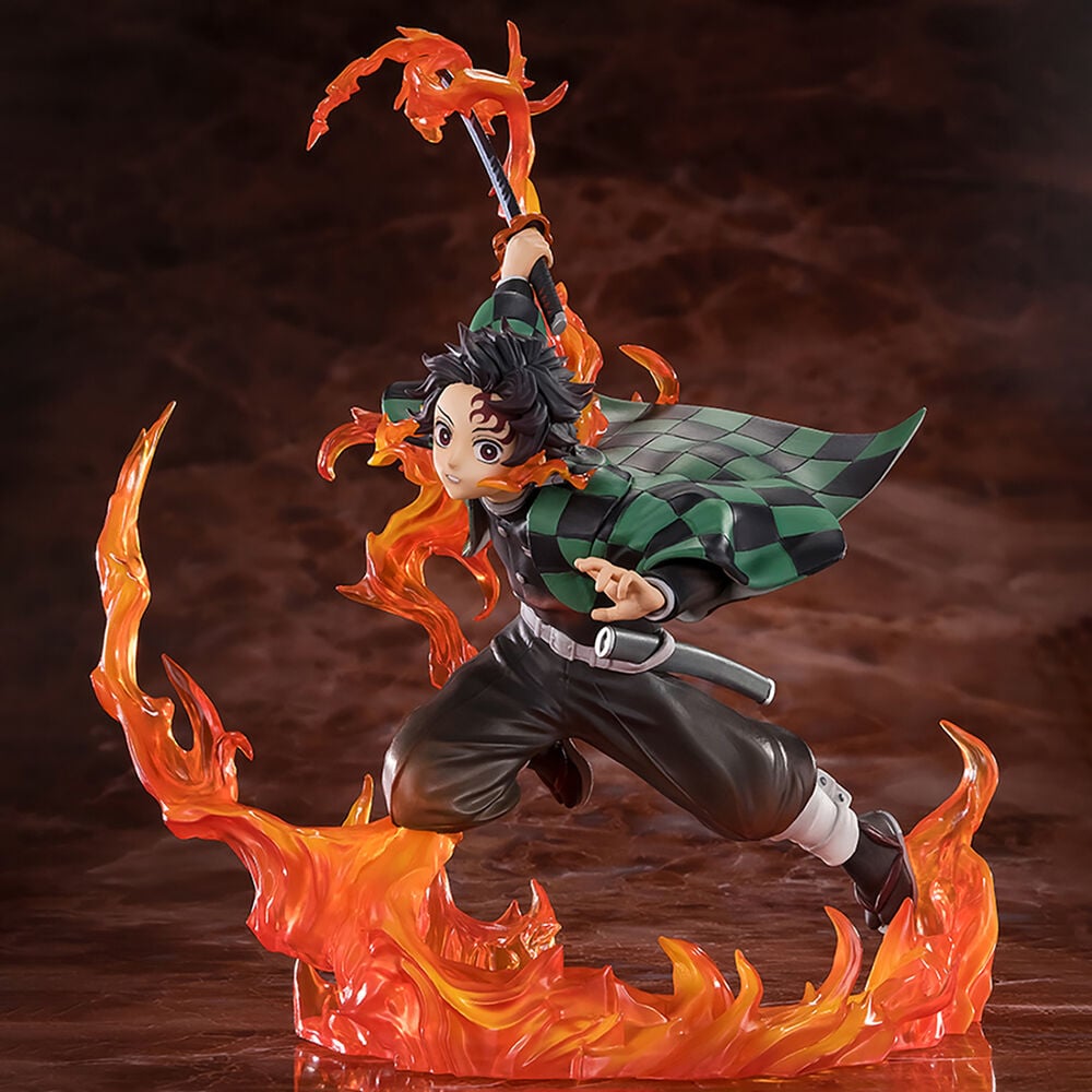 Figura Tanjiro Kamado Kyojuro Rengokus Sword Guard Demon Slayer Kimetsu no Yaiba 19,5cm_0