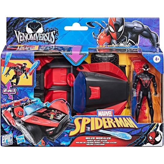 Coche lanzador + figura Miles Morales Venom Versus Epic World of Action Spider-Man Marvel_0