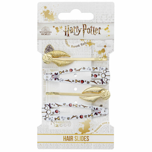 Blister 4 Horquillas de pelo Snitch Dorada Harry Potter_0